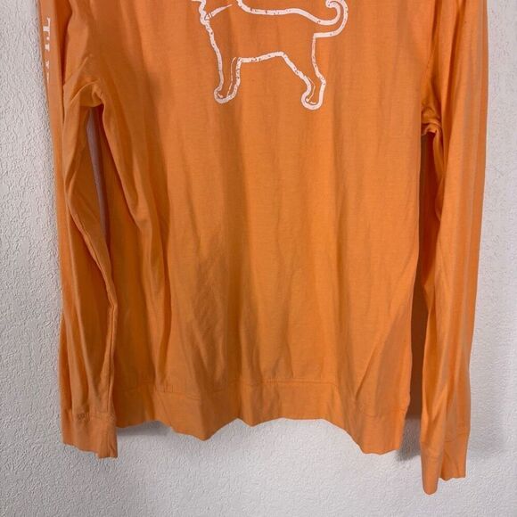 The Black Dog Orange Hooded Long Sleeve Top Women's Size Medium - Picture 8 of 10